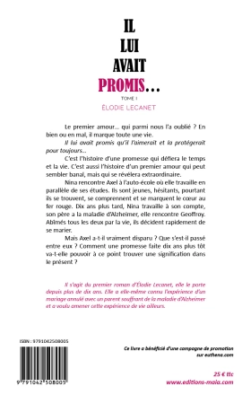 Il lui avait promis… - Elodie Lecanet