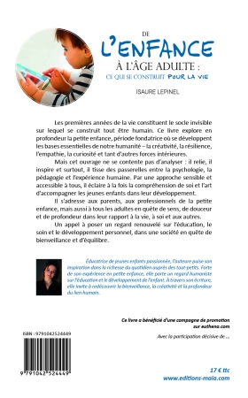 De l’enfance à l’âge adulte : ce qui se construit pour la vie.