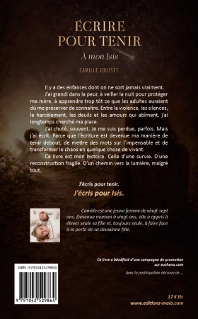 Écrire, pour tenir - À mon Isis (Camille Jousset)