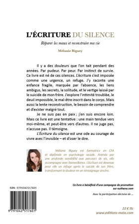 L'écriture du Silence : Réparer les maux et reconstruire ma vie