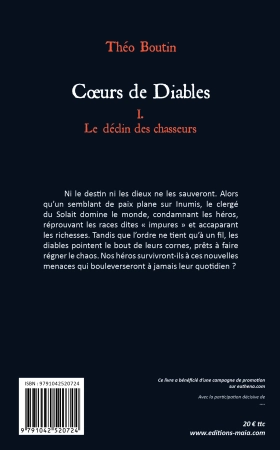 Coeurs de Diables tome 1 : Le Déclin Des Chasseurs - Théo Boutin
