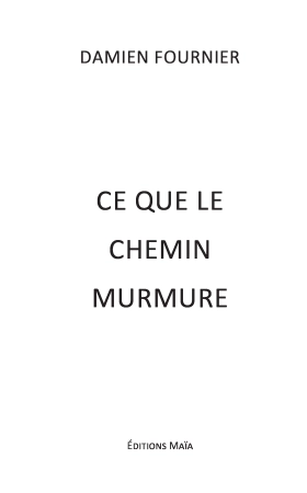 Ce que le chemin murmure - Damien Fournier